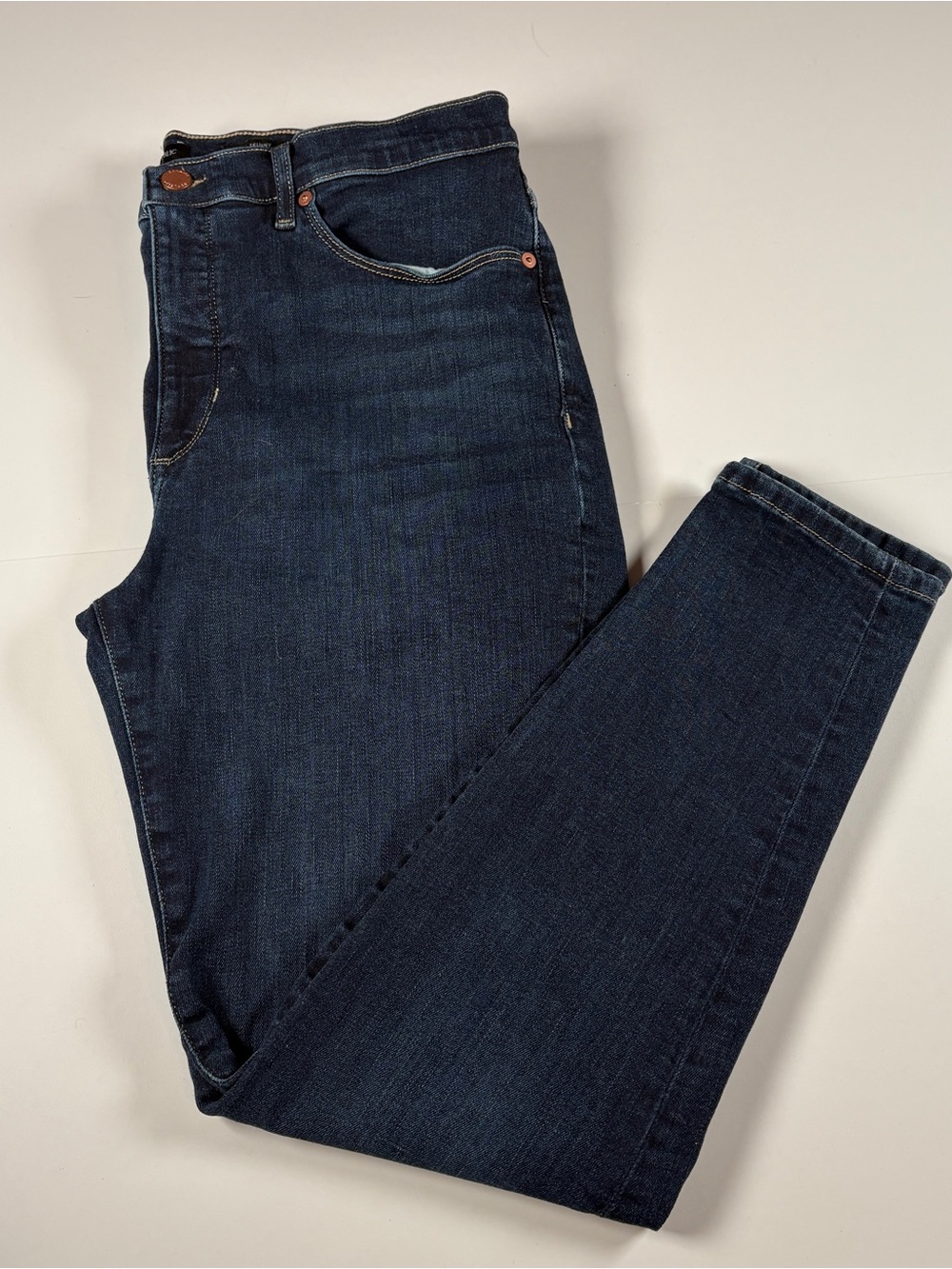 Banana Republic Dark Wash Mid-Rise Skinny Jeans 32 Premium Denim Indigo Casual